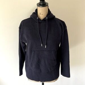 Zara sweater hoodie in dark navy